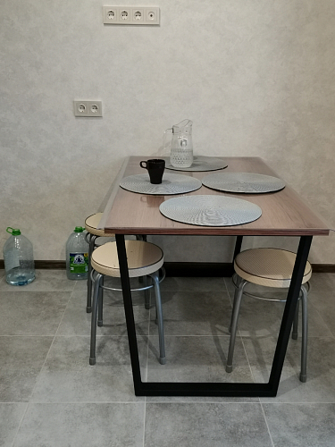 Стол Лота Лофт 140 25 мм черный матовый / бетон фото покупателя 860