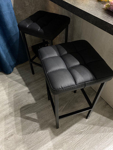 Барный стул Лофт микровелюр катания блэк / черный матовый фото покупателя 105