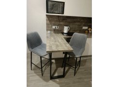 Полубарный стул Вейв бежевый велютто 05 / черный каркас фото покупателя 1