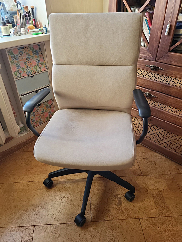 Компьютерное кресло Benefit флок бежевый 7 фото покупателя 18