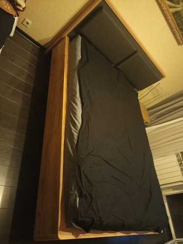 Двуспальная кровать Клауд 160х200 парящая дуб крафт золотой / антрацит фото покупателя 502