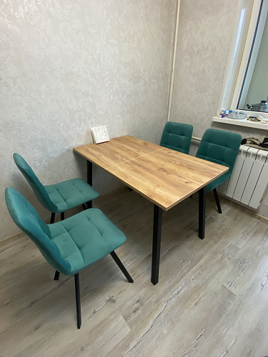 Стул на металлокаркасе Чилли К светло-серый велюр / черный каркас фото покупателя 979