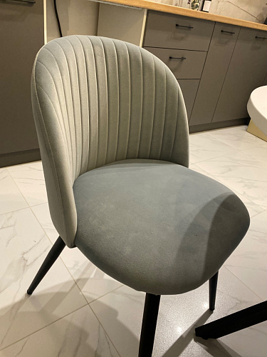 Стул на металлокаркасе Gabi 1 light blue / black / gold фото покупателя 350