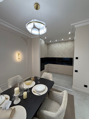 Керамический стол Готланд 160(220)х90х79 белый мрамор / черный фото покупателя 10