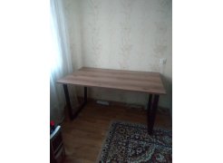 Деревянный стол Лота Лофт 120(160)х75 черный матовый / бетон светлый фото покупателя 846