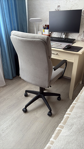 Компьютерное кресло Benefit/Бенефит флок серый 29 фото покупателя 49