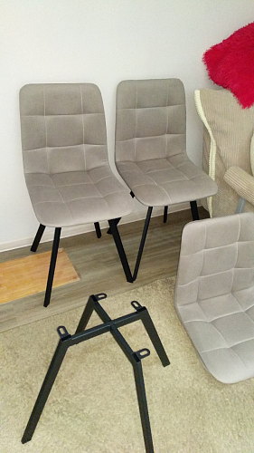 Стул на металлокаркасе Чилли зеленый / черный фото покупателя 1495