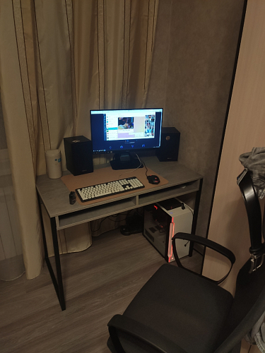 Письменный стол Леон Лофт дуб делано светлый / белый матовый фото покупателя 200