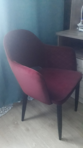 Стул на металлокаркасе Vener wine red фото покупателя 18