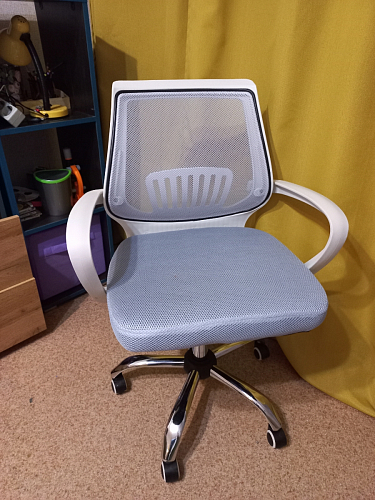 Компьютерное кресло Ergoplus light gray / white фото покупателя 34
