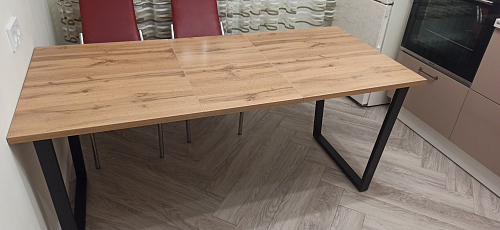 Деревянный стол Лота Лофт 140х80 черный матовый / бетон светлый фото покупателя 828