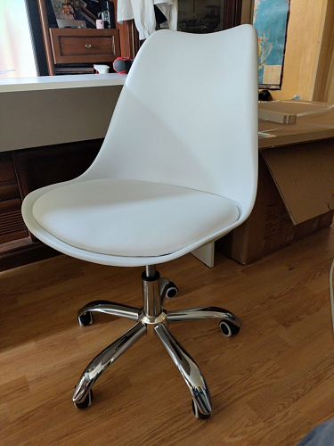 Компьютерное кресло Kolin с подушкой clear / white фото покупателя 525