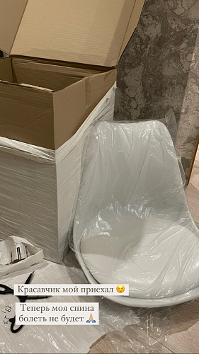 Компьютерное кресло Kolin с подушкой clear / white фото покупателя 390