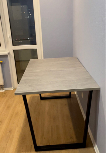 Стол Лота Лофт 140 25 мм черный матовый / бетон фото покупателя 644