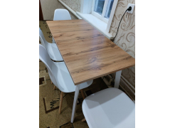 Стол Тринити Лофт 120 32 мм бетон / черный матовый фото покупателя 613