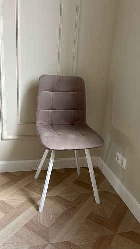 Стул на металлокаркасе Чилли светло-серый / белый каркас фото покупателя 225