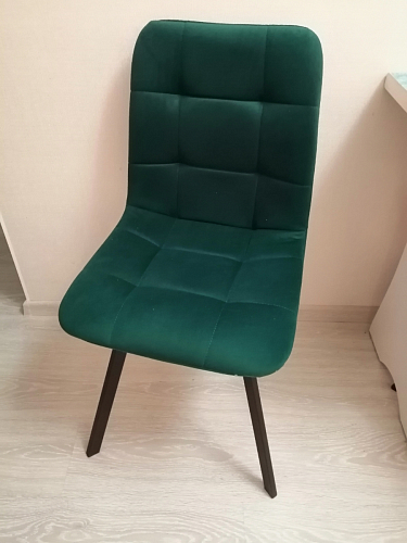 Стул на металлокаркасе Чилли синяя ткань / белый фото покупателя 1067