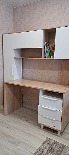 Компьютерный стол Комфорт 12.95 N дуб сонома / сатин фото покупателя 56