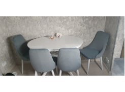 Стул на металлокаркасе Kora green / black фото покупателя 77