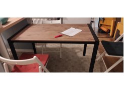 Стол Центавр 120(160)х70х75 файерстоун / черный матовый фото покупателя 8