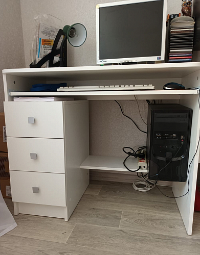 Компьютерный стол Бостон-5 белый фото покупателя 2