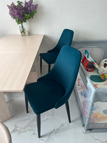 Стул на металлокаркасе Kora light purple / black фото покупателя 388