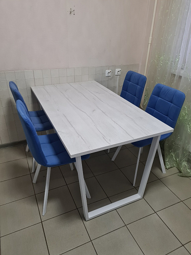 Деревянный стол Лота Лофт 120х75 белый матовый / дуб крафт золотой фото покупателя 740