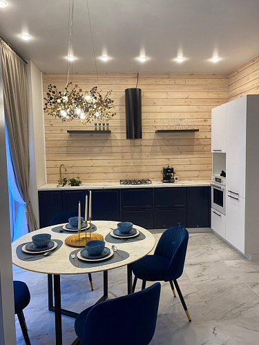 Стул на металлокаркасе Gabi 1 light blue / black / gold фото покупателя 17