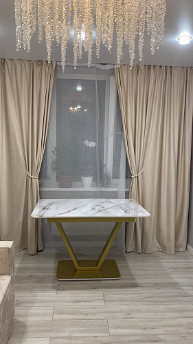 Стол на тумбе Бугун обсидиан / черный фото покупателя 37