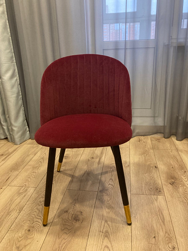 Стул на металлокаркасе Gabi 1 light purple / black / gold фото покупателя 72