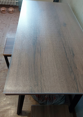 Стол Тринити Лофт 120 32 мм дуб галифакс табако / черный матовый фото покупателя 694