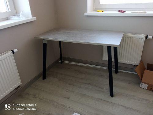 Стол Тринити Лофт 120 32 мм дуб галифакс табако / черный матовый фото покупателя 775