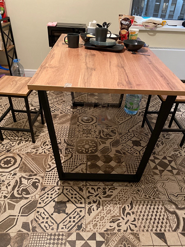 Стол раскладной Лота Лофт 120 25 мм юта / черный матовый фото покупателя 406