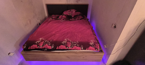 Двуспальная кровать Клауд 160х200 парящая дуб крафт золотой / антрацит фото покупателя 484