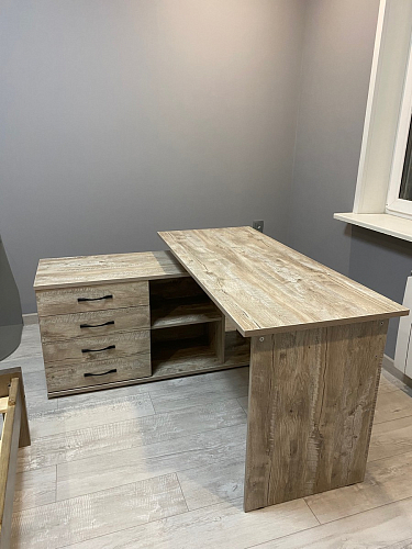 Компьютерный стол КСТ-109П правый дуб сонома / белый фото покупателя 56