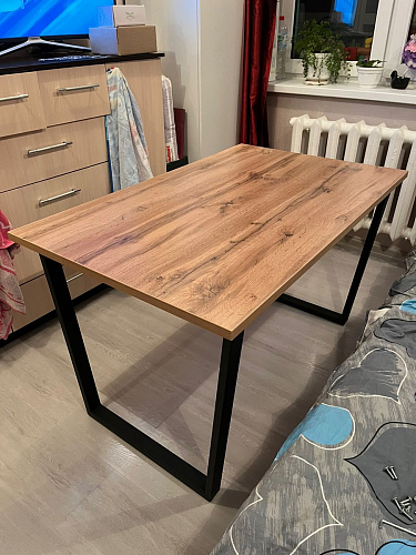 Стол Лота Лофт 120 32 мм бетон / черный матовый фото покупателя 137