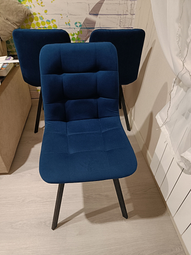 Стул на металлокаркасе Чилли темно-серый / черный каркас фото покупателя 661