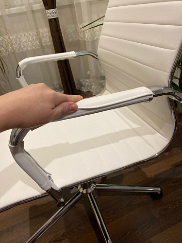 Компьютерное кресло Reus черная сетка / хром фото покупателя 13