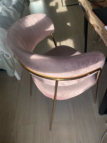 Стул на металлокаркасе Kamelia green / gold фото покупателя 42