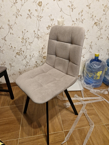 Стул на металлокаркасе Чилли синяя ткань / белый фото покупателя 536