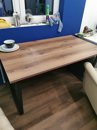 Стол Лота Лофт 140 25 мм черный матовый / бетон фото покупателя 338