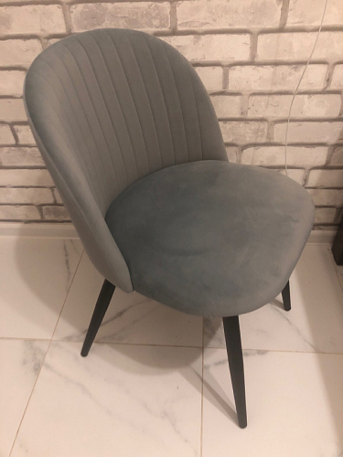 Стул на металлокаркасе Gabi dark beige / black / silver фото покупателя 239