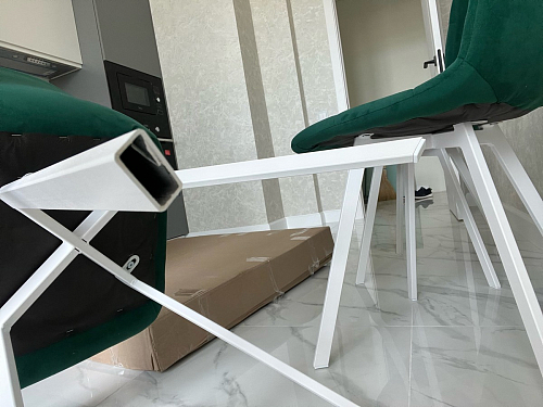 Комплект из "Стул на металлокаркасе Чилли розовый / черный каркас" 2 шт. фото покупателя 816