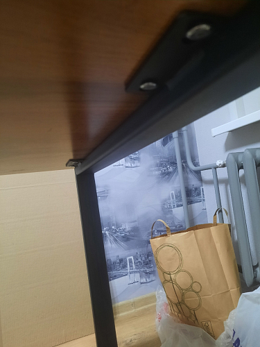 Деревянный стол Лота Лофт 120х75 белый матовый / дуб крафт золотой фото покупателя 317