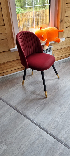 Стул на металлокаркасе Gabi 1 light purple / black / gold фото покупателя 162