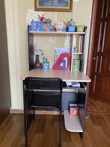 Компьютерный стол Грета-2 белый / дуб крафт золотой фото покупателя 3