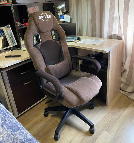 Компьютерное кресло Driver/Драйвер кожзам черный / серый фото покупателя 42