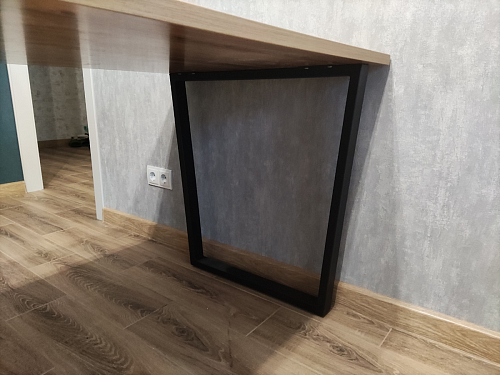 Деревянный стол Лота Лофт 140х80 черный матовый / бетон светлый фото покупателя 544