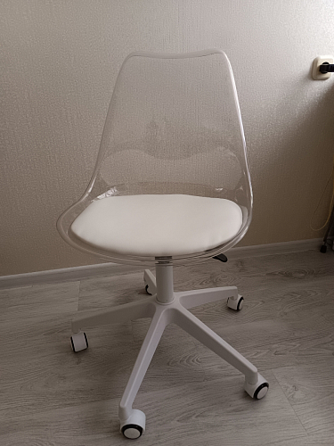 Компьютерное кресло Kolin с подушкой clear / white фото покупателя 435