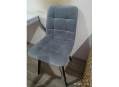 Стул на металлокаркасе Чилли синяя ткань / белый фото покупателя 533